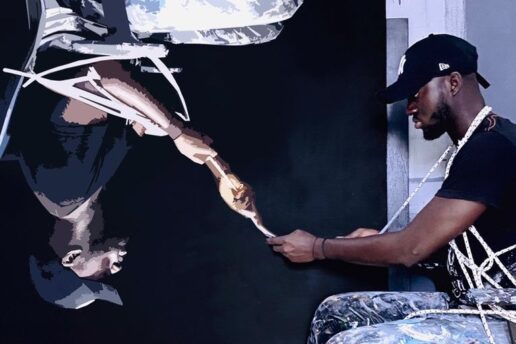 Bou Bou: o artista senegalês que pinta usando materiais inusitados