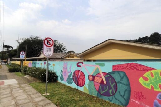 Muros e paredes de escolas ganham obras de artistas locais