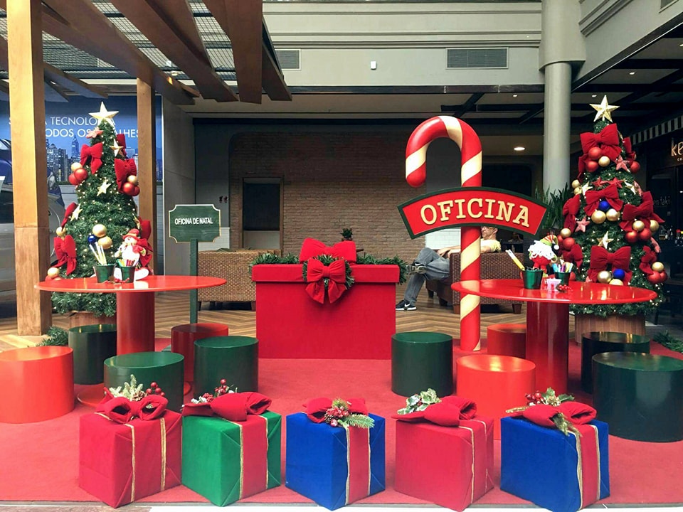 Oficinas de Natal GRATUITAS para crianças no Shopping Curitiba