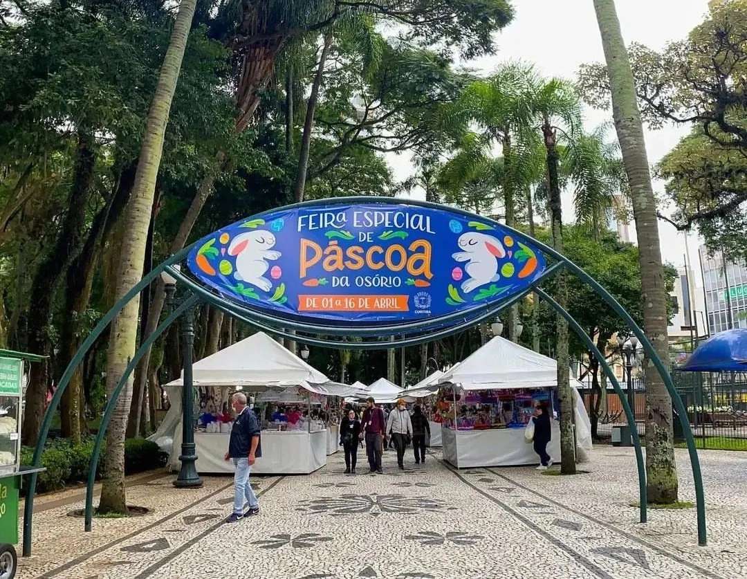 Feiras de Páscoa nas praças Osório e Santos Andrade inauguram nesta sexta