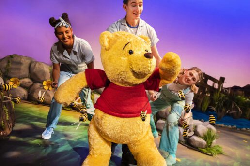 Ursinho Pooh – O Musical em apresentação no Teatro Villa Lobos