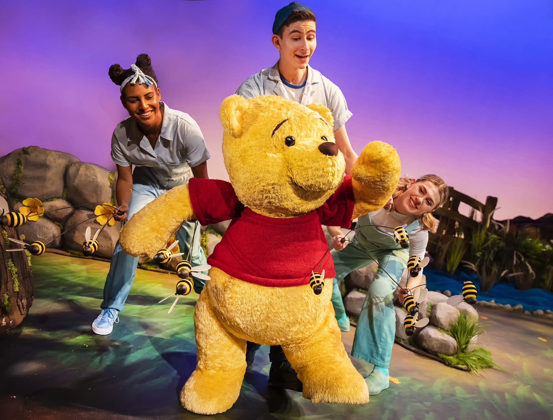 Ursinho Pooh – O Musical em apresentação no Teatro Villa Lobos