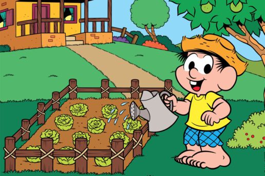 Chico Bento ensina crianças a montar horta caseira
