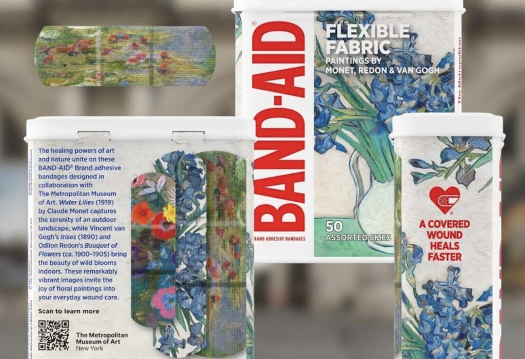 Dos museus aos curativos: obras de Van Gogh e Monet inspiram linha da BAND-AID