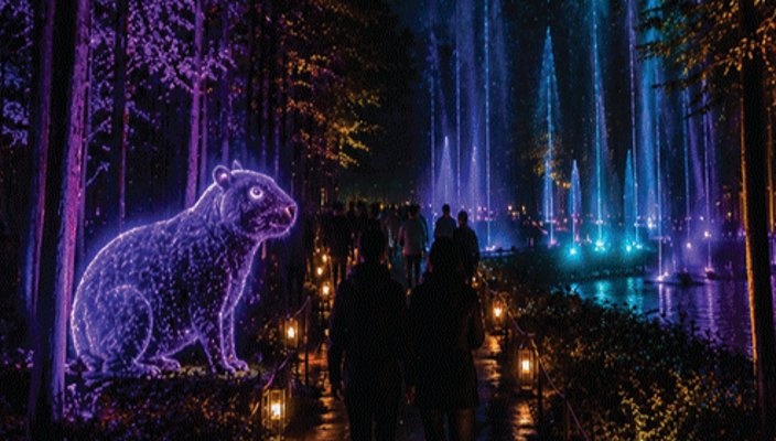 Passeio Público recebe espetáculo gratuito e imersivo nas noites de inverno