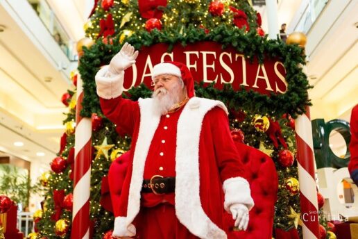 Chegada do Papai Noel acontece neste sábado no Shopping Curitiba